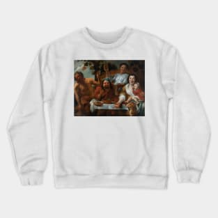 Le Satyre et le Paysan by Workshop of Jacob Jordaens Crewneck Sweatshirt